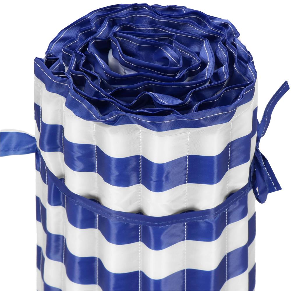 Saltea plaja pliabila din spuma EPE, cu maner si prindere, 180x60x1 cm, albastru cu dungi