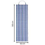 Saltea plaja pliabila din spuma EPE, cu maner si prindere, 180x60x1 cm, albastru cu dungi