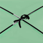 Cort plaja XXL semi-inchis cu protectie UV, podea izolanta, 210x120x112 cm, verde