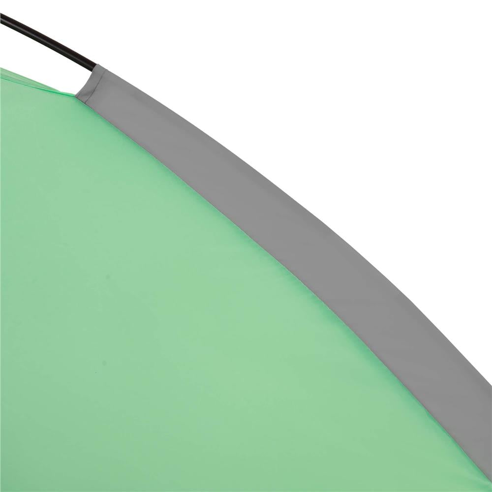 Cort plaja XXL semi-inchis cu protectie UV, podea izolanta, 210x120x112 cm, verde