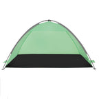 Cort plaja XXL semi-inchis cu protectie UV, podea izolanta, 210x120x112 cm, verde