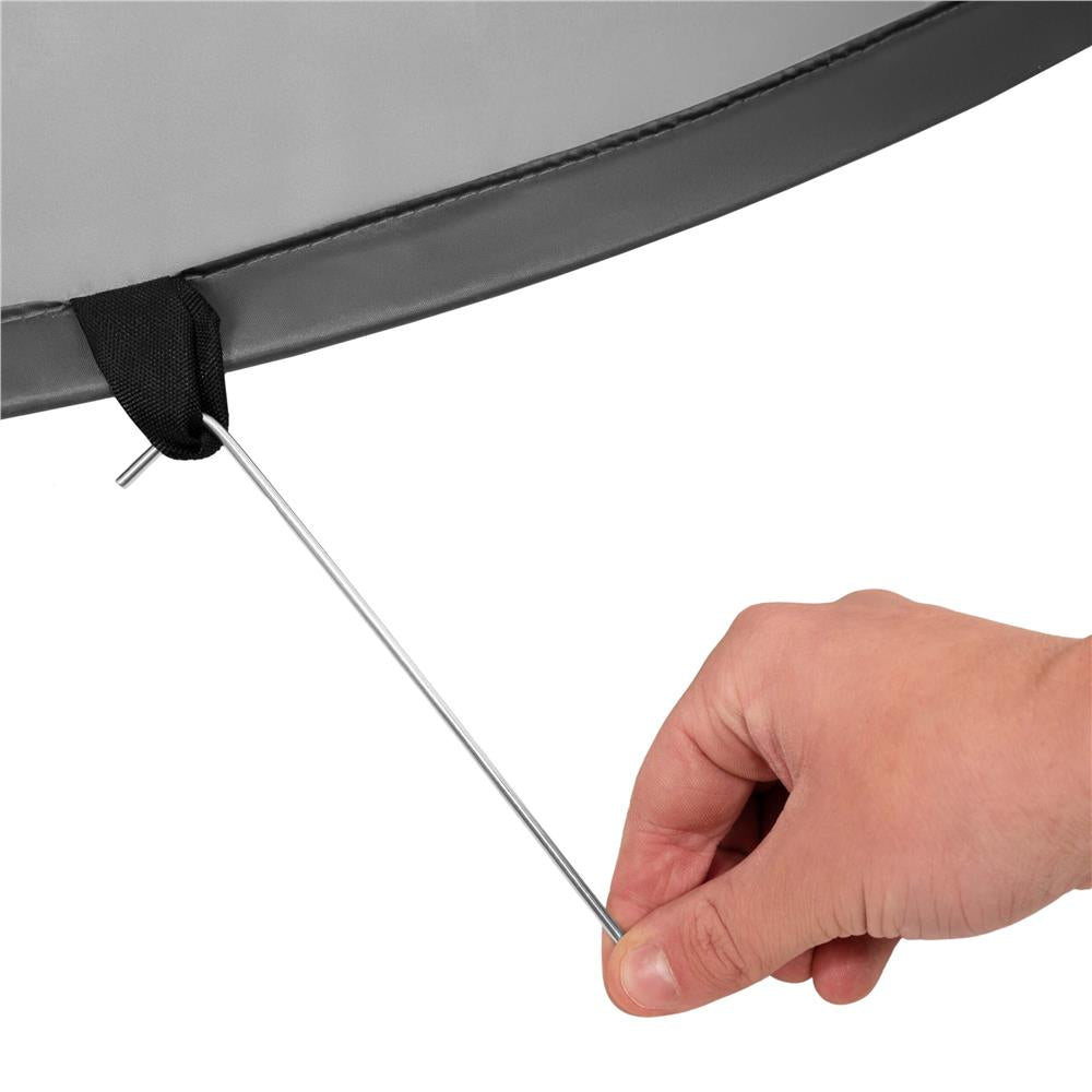 Cort plaja autoexpansibil POP-UP cu protectie UV, podea izolanta si husa transport, 190x120x100 cm, turcoaz si gri