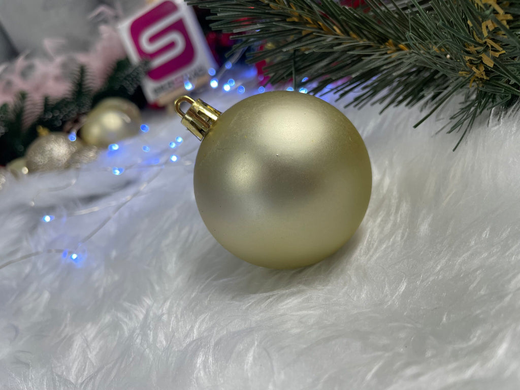 Set globuri de Craciun, 30 bucati, 3 modele, 4/5/6cm, auriu