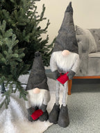 Figurina Craciun, Spiridus, picioare telescopice, inaltime extensibila 63-93cm