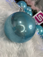 Set globuri de Craciun, 37 bucati, 3-8cm, albastru perla