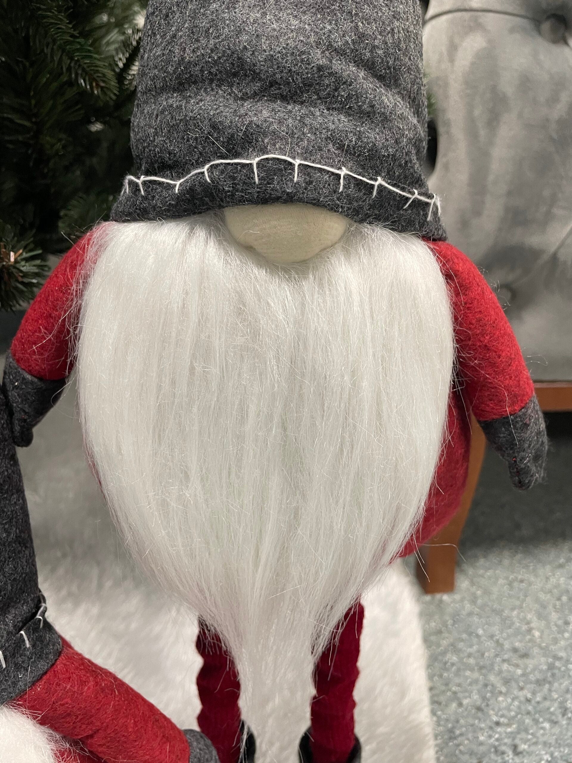 Figurina Craciun, Spiridus, picioare telescopice, inaltime extensibila 52-67cm