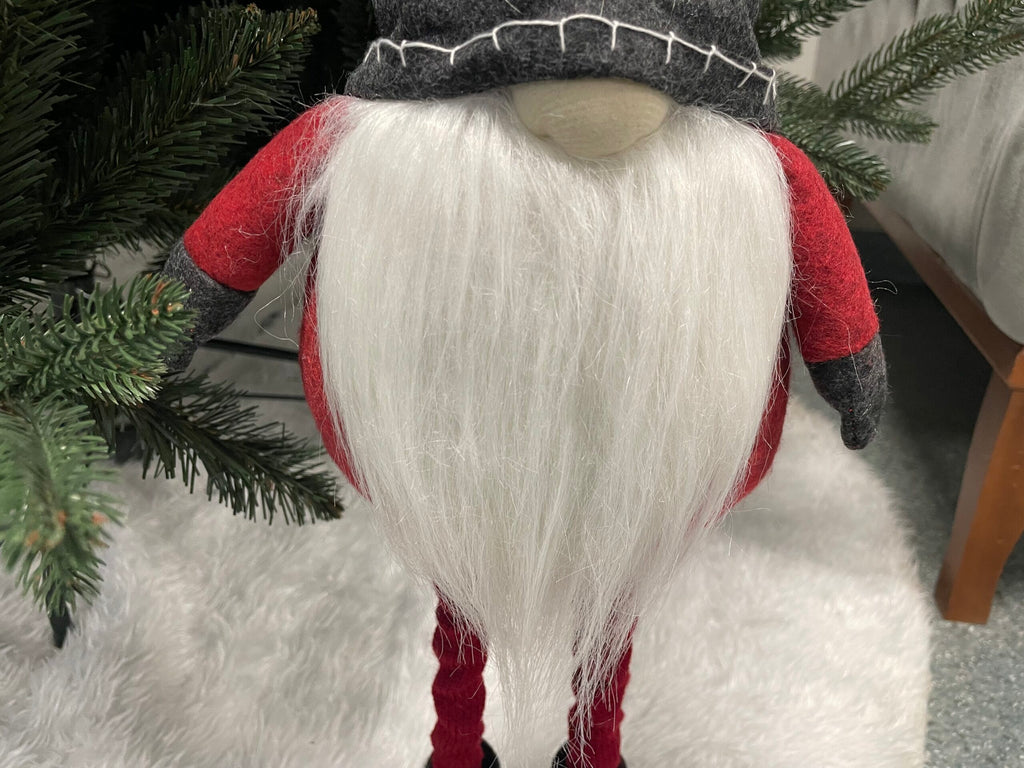 Figurina Craciun, Spiridus, picioare telescopice, inaltime extensibila 52-67cm