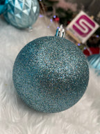 Set globuri de Craciun, 30 bucati, 6 modele, 8cm, albastru