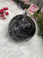 Set globuri de Craciun, 30 bucati, 8cm, 6 modele, negru