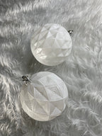 Set globuri de Craciun, 30 bucati, 8cm, 6 modele, alb