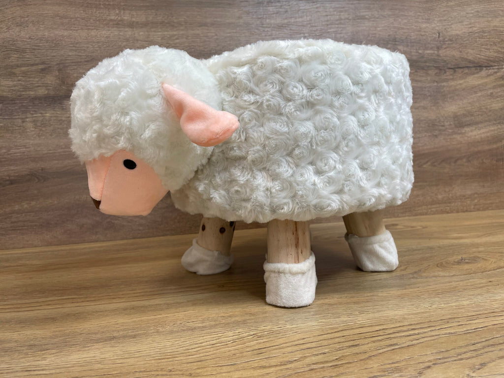 Taburet pentru copii, 28x25cm, maxim 50kg, model oaie