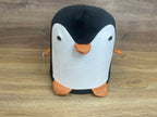 Taburet pentru copii, 28x25cm, maxim 50kg, model pinguin negru