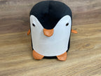 Taburet pentru copii, 28x25cm, maxim 50kg, model pinguin negru