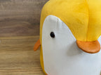 Taburet pentru copii, 28x25cm, maxim 50kg, model pinguin galben