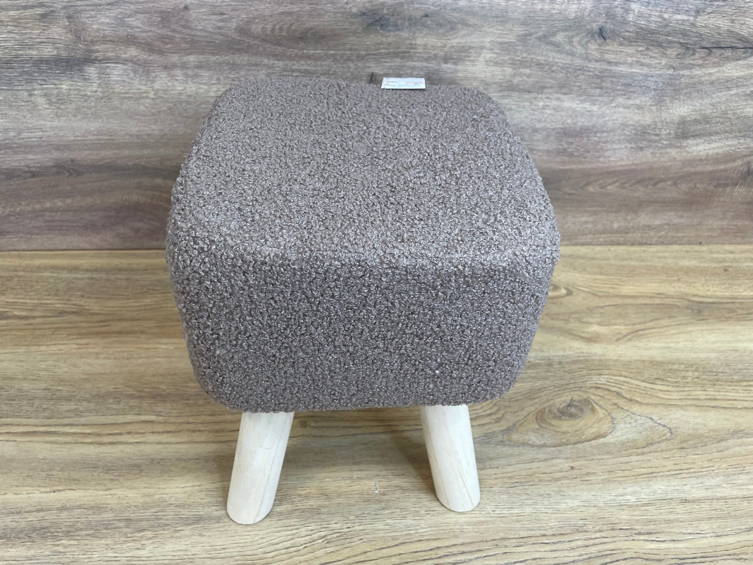 Taburet pentru copii, patrat, 26x26x34cm, maxim 50kg, maro