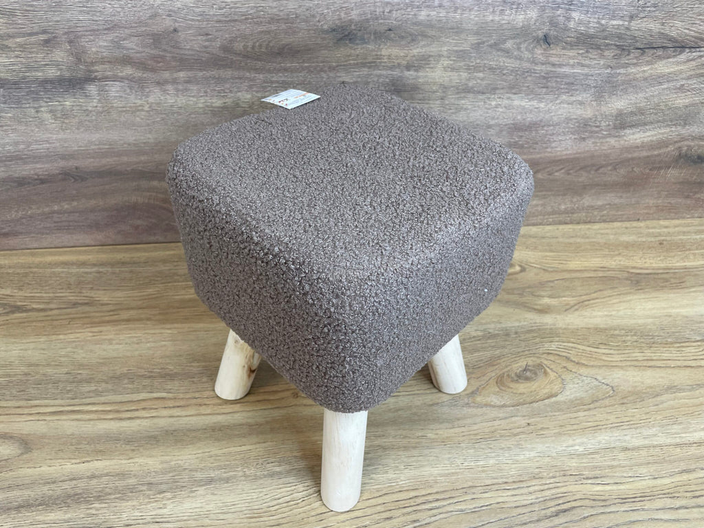 Taburet pentru copii, patrat, 26x26x34cm, maxim 50kg, maro