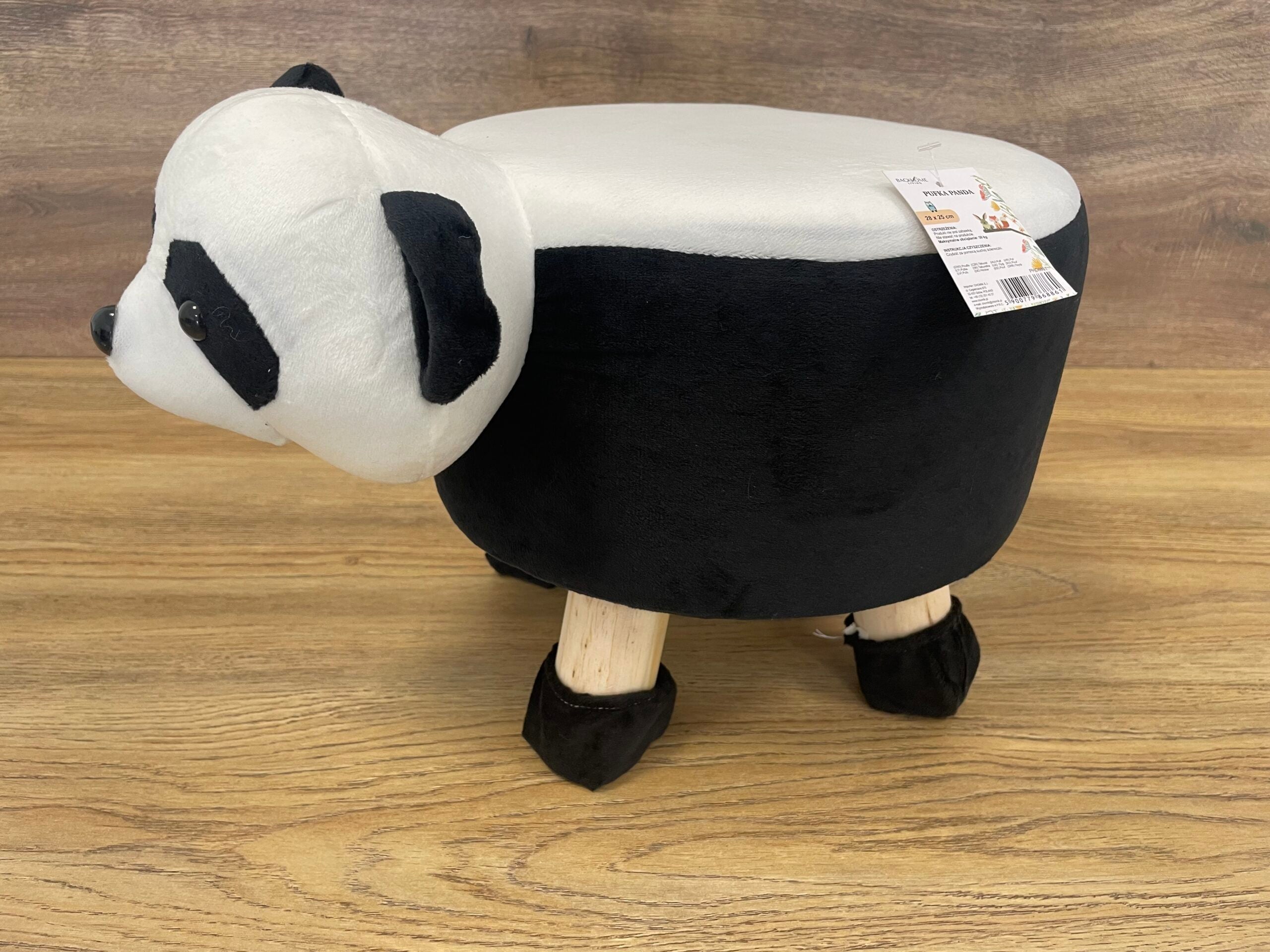 Taburet pentru copii, 28x25cm, maxim 50kg, model panda