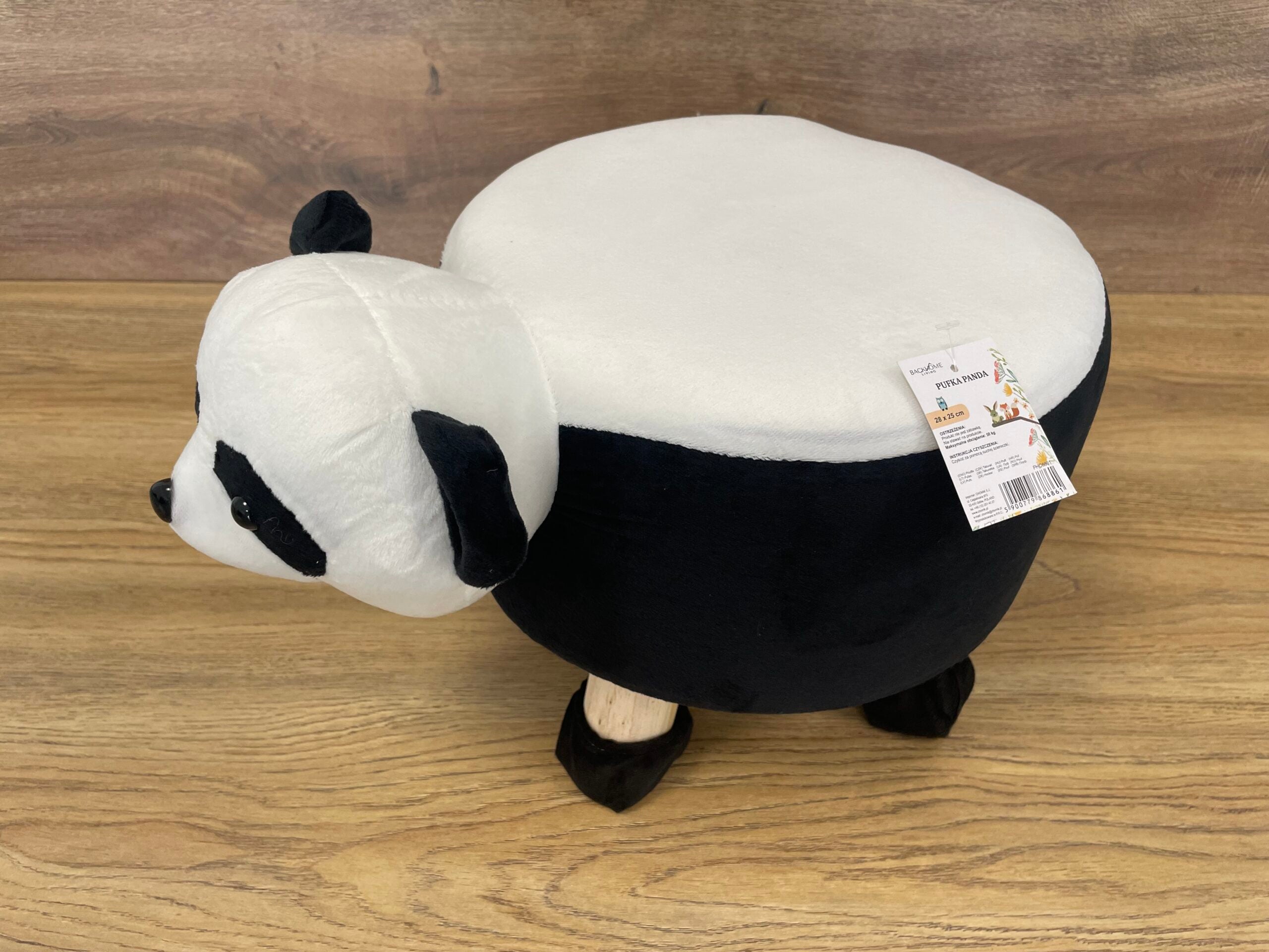 Taburet pentru copii, 28x25cm, maxim 50kg, model panda