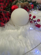 Set globuri de Craciun, 20 bucati, 8cm, alb perlat