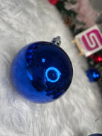 Set globuri de Craciun, 30 bucati, 3 modele, 6cm, albastru