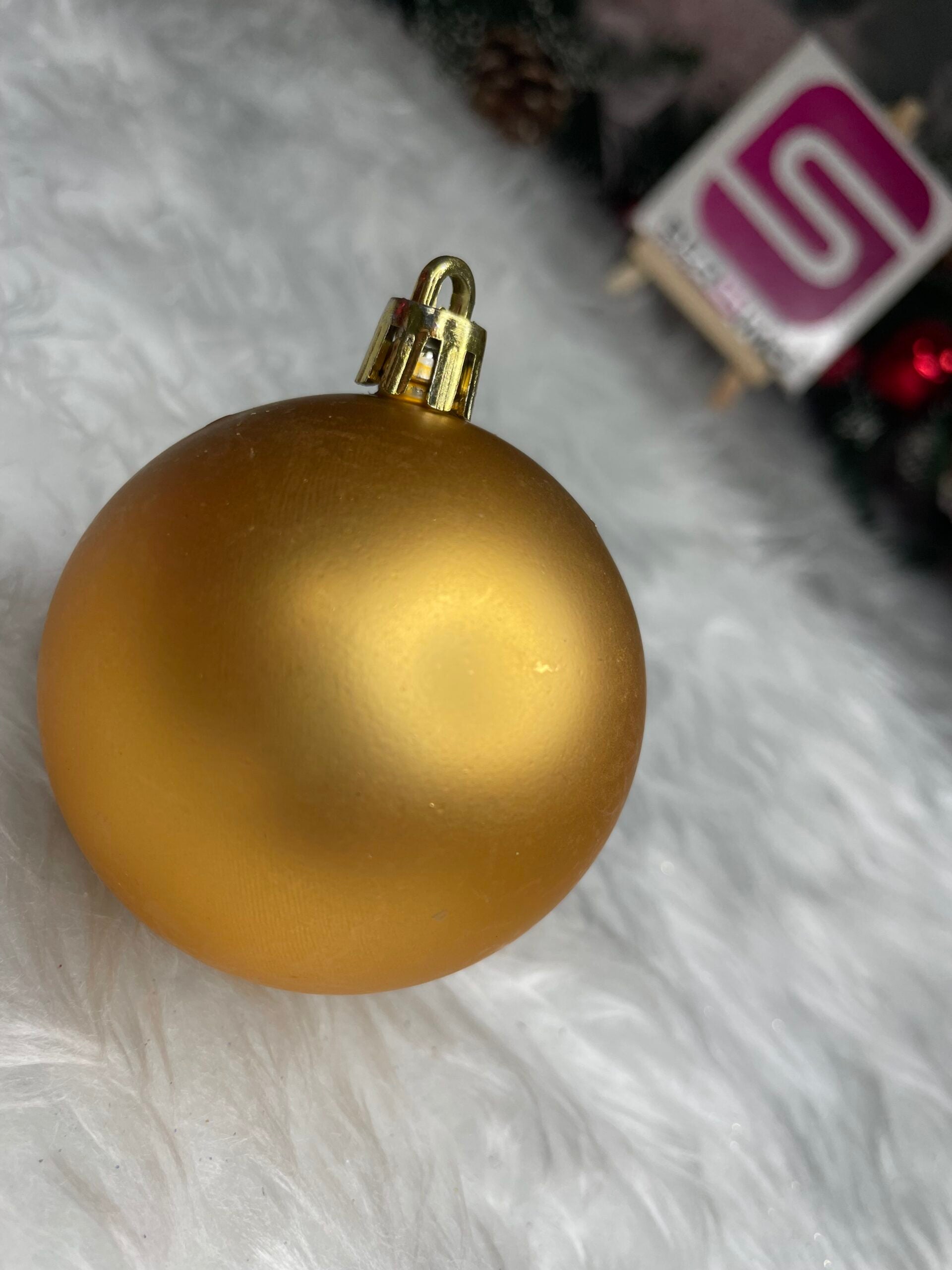 Set globuri de Craciun, 30 bucati, 3 modele, 6cm, auriu