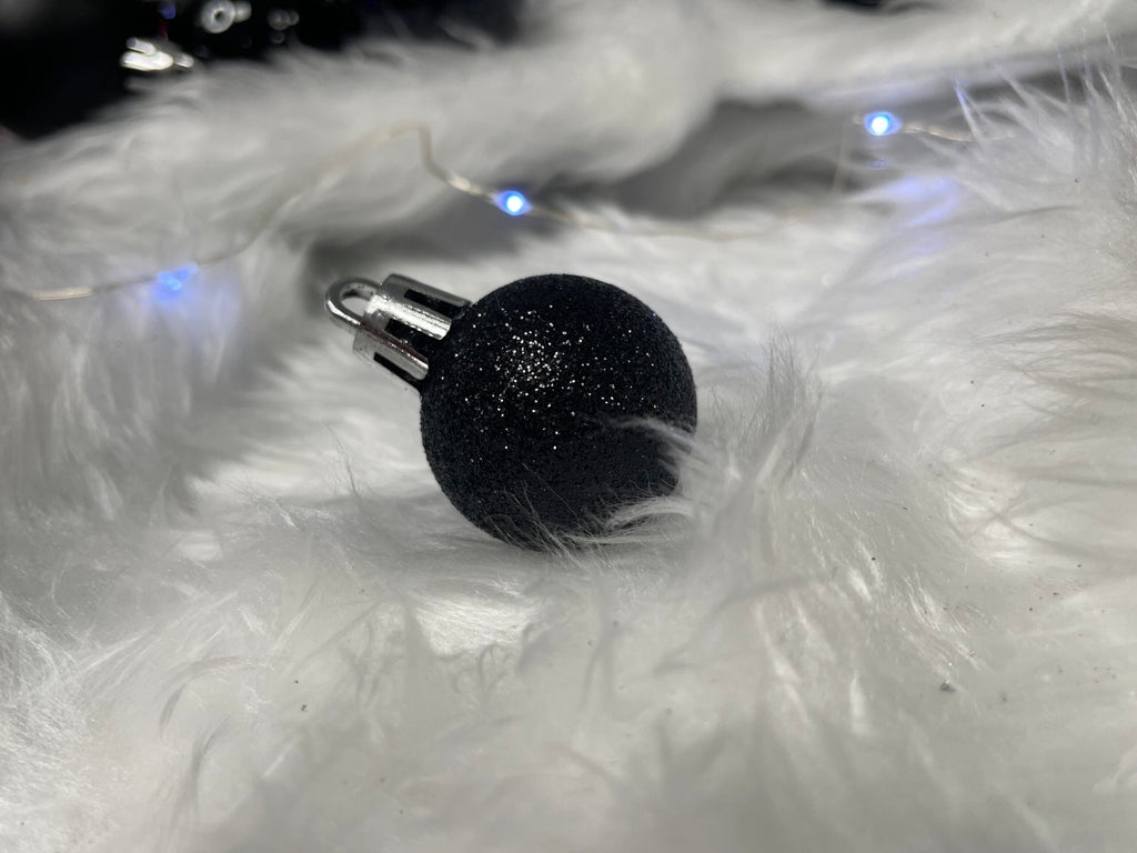 Set globuri de Craciun, 100 bucati, 3-6cm, negru auriu