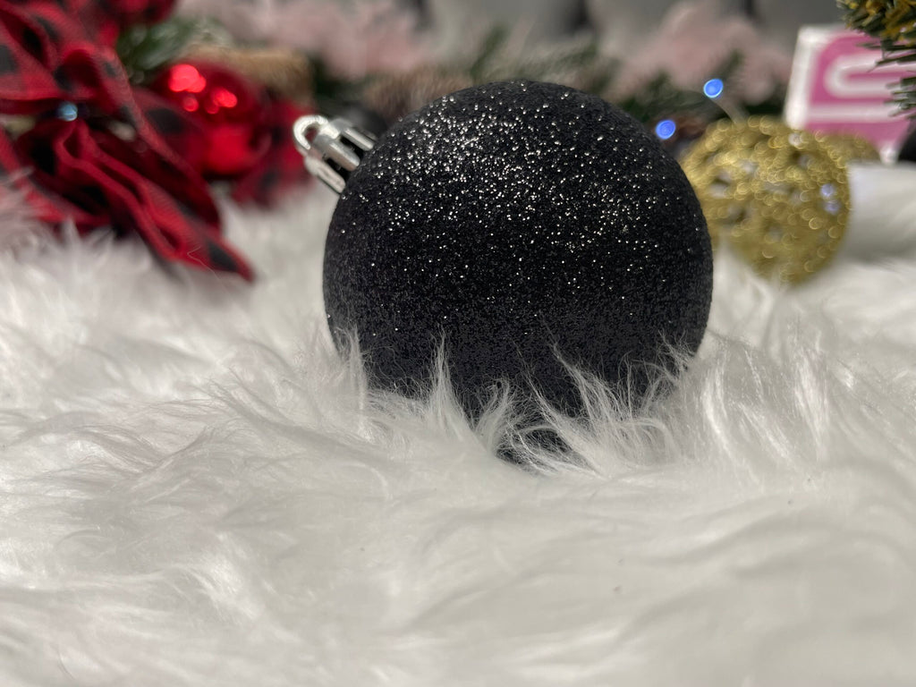 Set globuri de Craciun, 100 bucati, 3-6cm, negru auriu