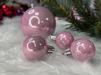 Set globuri de Craciun, 37 bucati, 3-8cm, roz