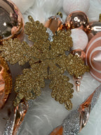 Set globuri si decoratiuni de Craciun, 152 piese, diverse dimensiuni, roz auriu