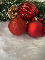 Set globuri de Craciun, 20 bucati, 5 modele, 6cm, rosu