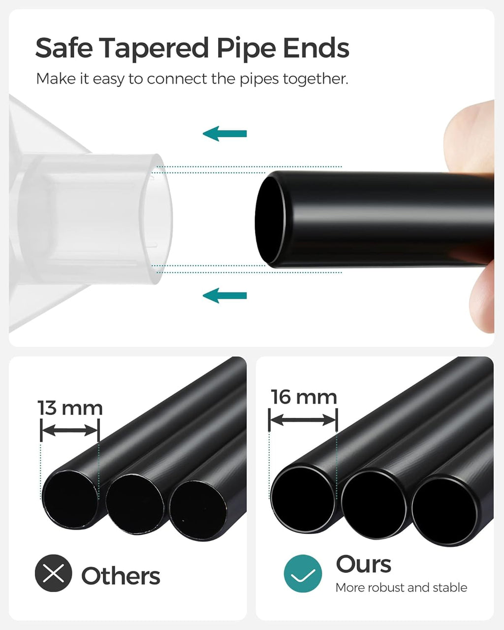 SONGMICS Dulap textil garderoba, 2 compartimente haine cu rafturi, cadru metalic, 127x45x176 cm, negru