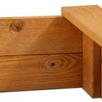 Ladita nisip din lemn 120x120 cm, cu margini rotunjite, maro natur