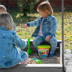 Lada nisip din lemn cu acoperis reglabil si capac, pliabila, 120x120x120 cm, gri