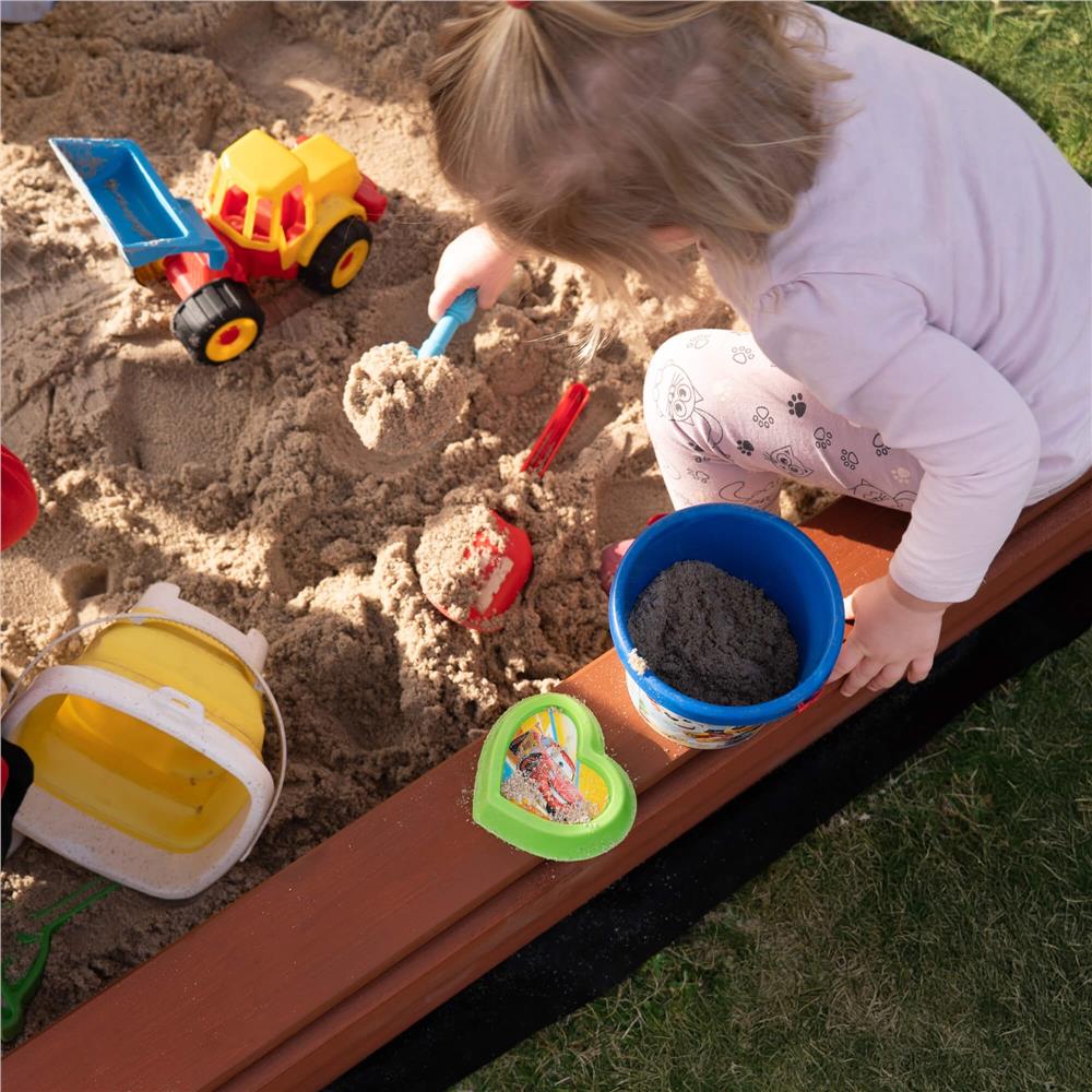 Lada nisip din lemn cu acoperis reglabil, 140x140x121 cm, maro