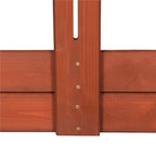 Lada nisip din lemn cu acoperis reglabil, 140x140x121 cm, maro