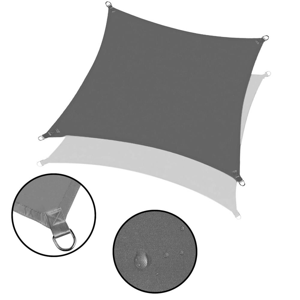 Prelata umbrire 4x4 m pentru terasa sau balcon, impermeabila, protectie UV, gri