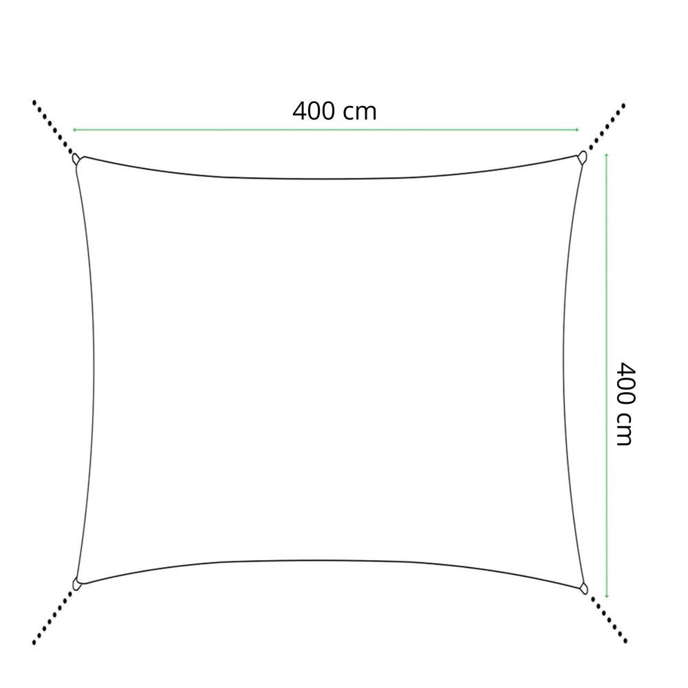 Prelata umbrire 4x4 m pentru terasa sau balcon, impermeabila, protectie UV, gri