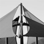 Prelata umbrire 3x3 m pentru terasa sau balcon, impermeabila, protectie UV, gri