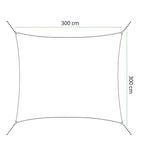 Prelata umbrire 3x3 m pentru terasa sau balcon, impermeabila, protectie UV, gri