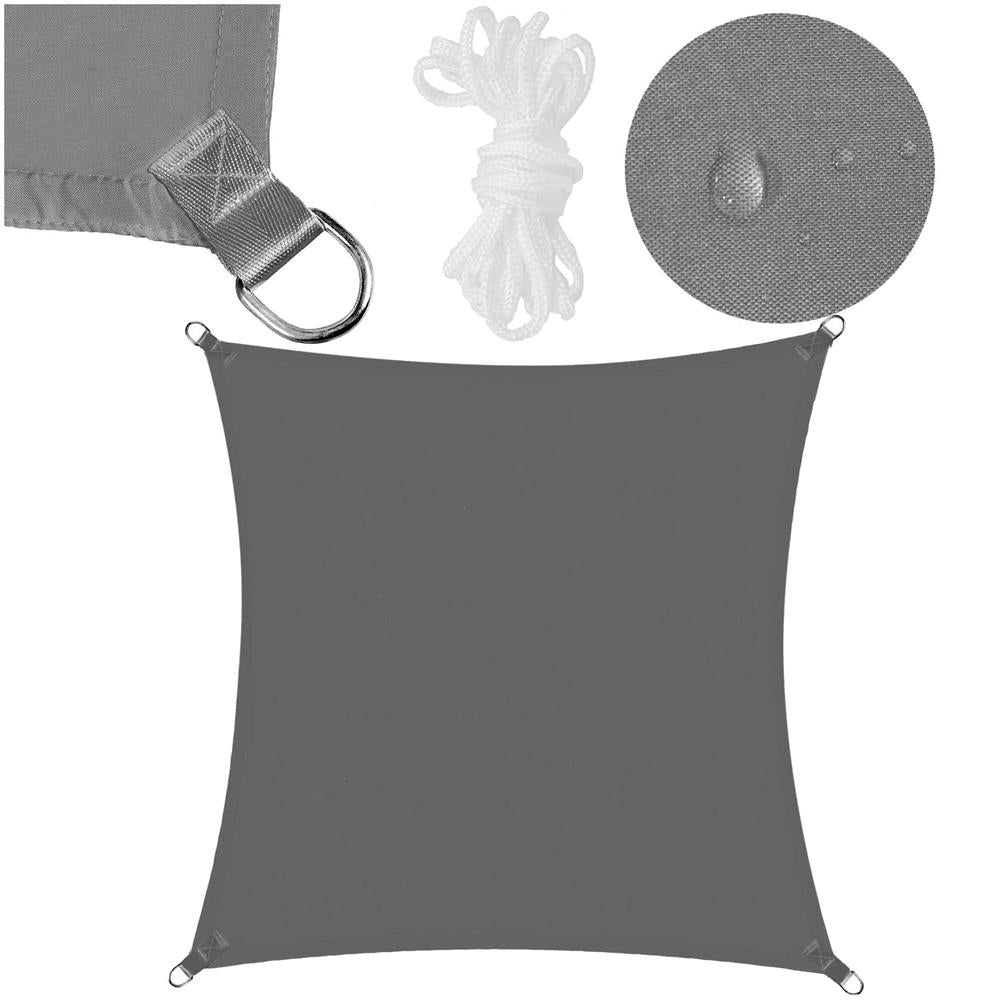 Prelata umbrire 3x3 m pentru terasa sau balcon, impermeabila, protectie UV, gri