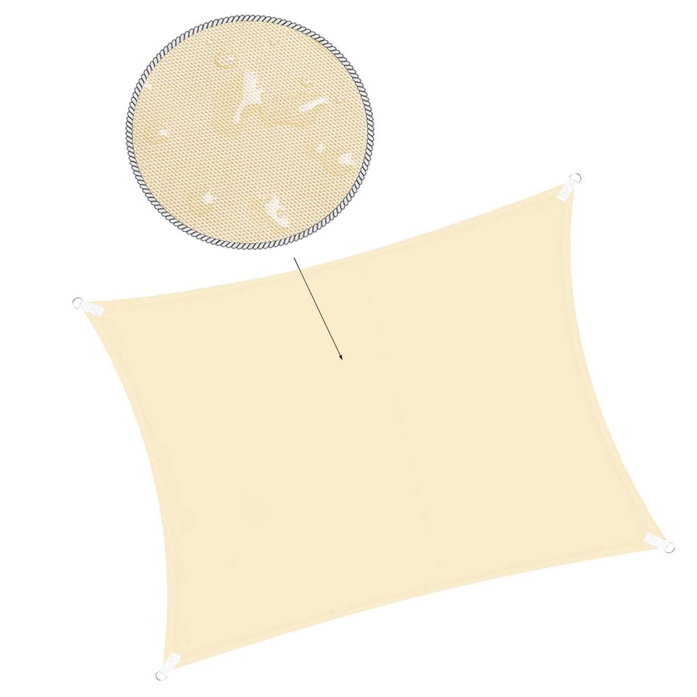 Prelata umbrire 4x3 m pentru terasa sau balcon, impermeabila, protectie UV, crem