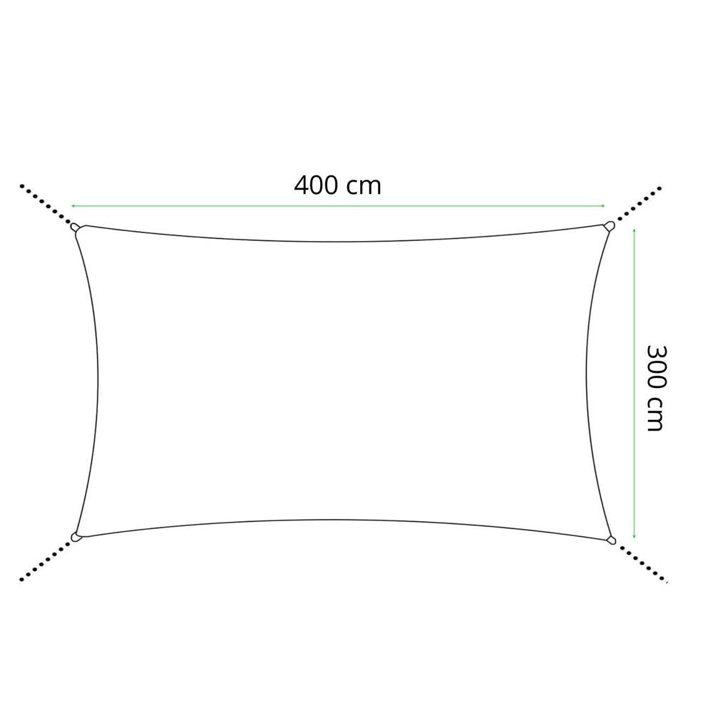 Prelata umbrire 4x3 m pentru terasa sau balcon, impermeabila, protectie UV, crem