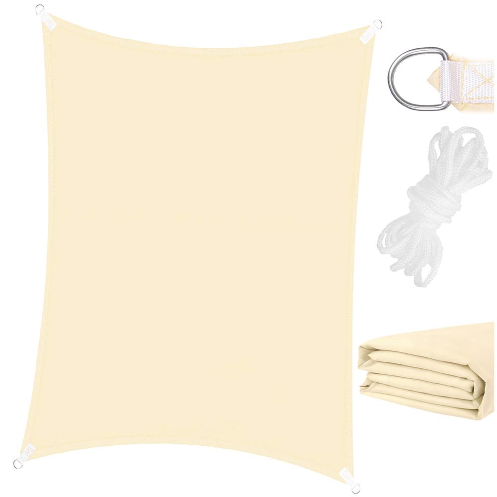 Prelata umbrire 4x3 m pentru terasa sau balcon, impermeabila, protectie UV, crem