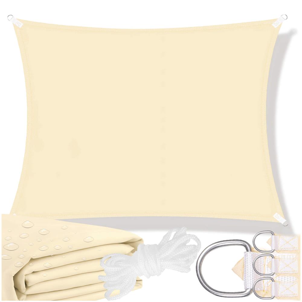 Prelata umbrire 4x3 m pentru terasa sau balcon, impermeabila, protectie UV, crem