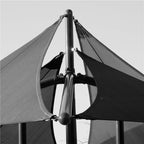 Prelata umbrire 4x2 m pentru terasa sau balcon, impermeabila, protectie UV, gri