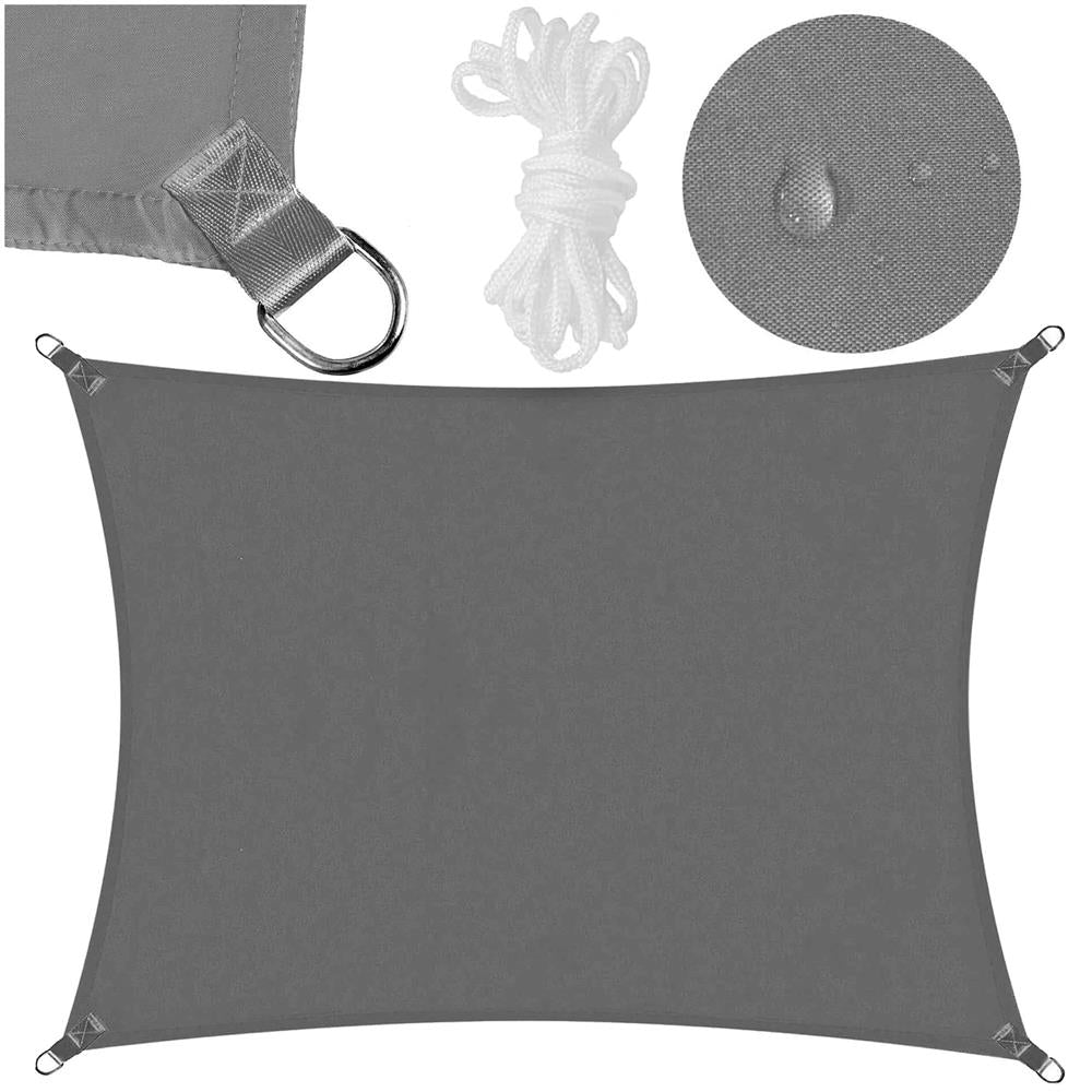 Prelata umbrire 3x2 m pentru terasa sau balcon, impermeabila, protectie UV, gri