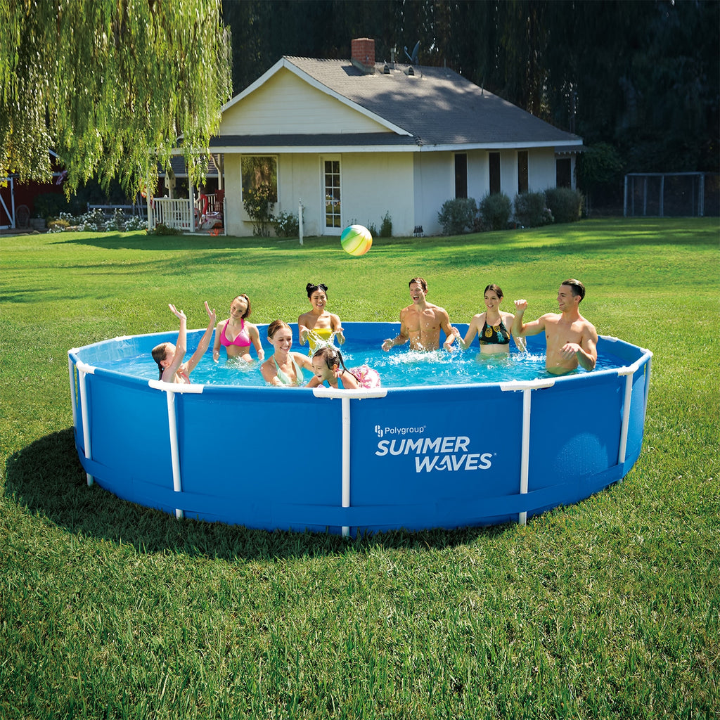 Piscina cadru metalic Summer Waves, 457×91 cm, 13.000 litri, cu toate accesoriile