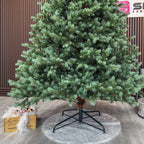 Brad artificial , Hollandia, verde cu varfuri argintii, integral 3D, 230 cm