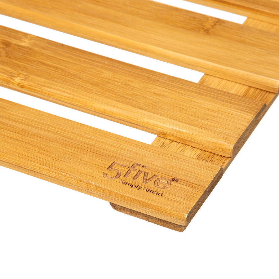 Gratar pentru dus 5Five Ilyan, din bambus, antiderapant, 68x50 cm, natur