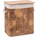 Cos rufe 5Five Blackflora, bambus, 60 litri, 42x31x51 cm, natur